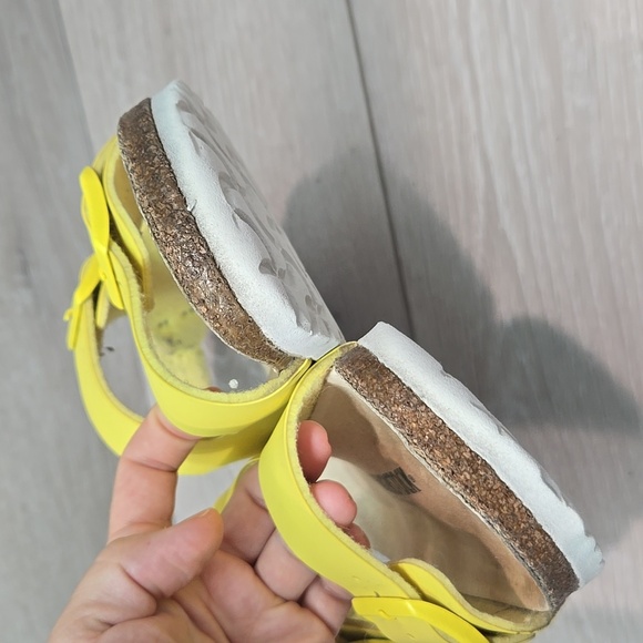 Birkenstock Women Milano Bright Yellow Sandals Leather Shoes Sz 37/6 Narrow - Picture 4 of 11